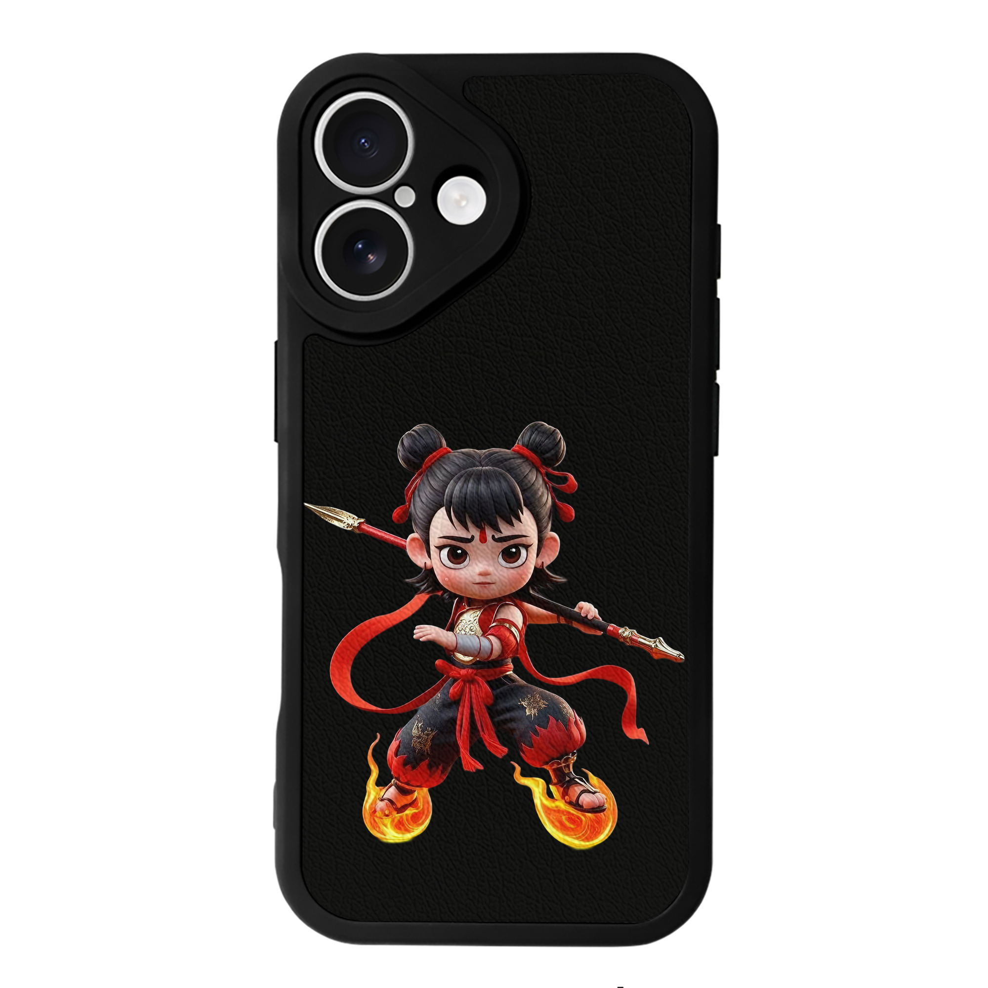 （画像用） Ne Zha 2 ナタ 魔童の大暴れ 【iPhone 16シリーズ対応】シリコンスマホケース（レザー調） 材質：シリコン